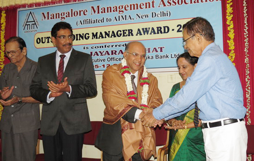 Outstanding Manager award conferred on Jayaram Bhat